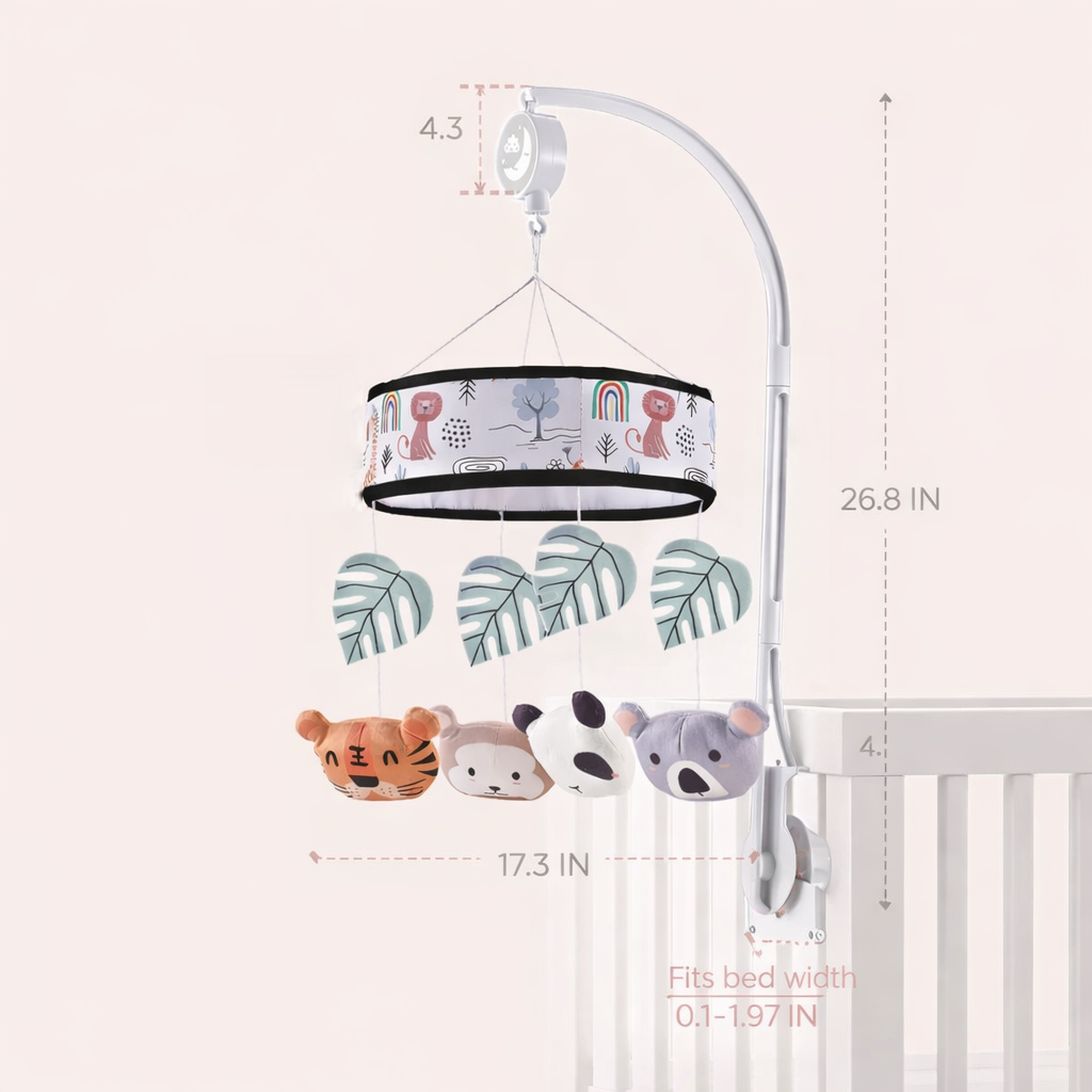 Baby Crib Hanging Toy with Music + 360° Rotation (Infant Circular - Crib Toy)