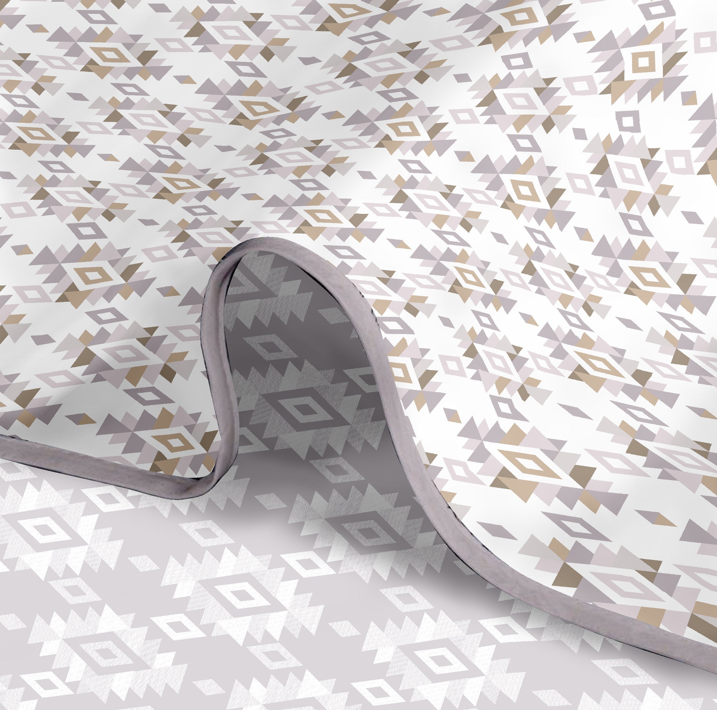 Soft Cotton Dohar for Single Bed (Desert Diamonds White)