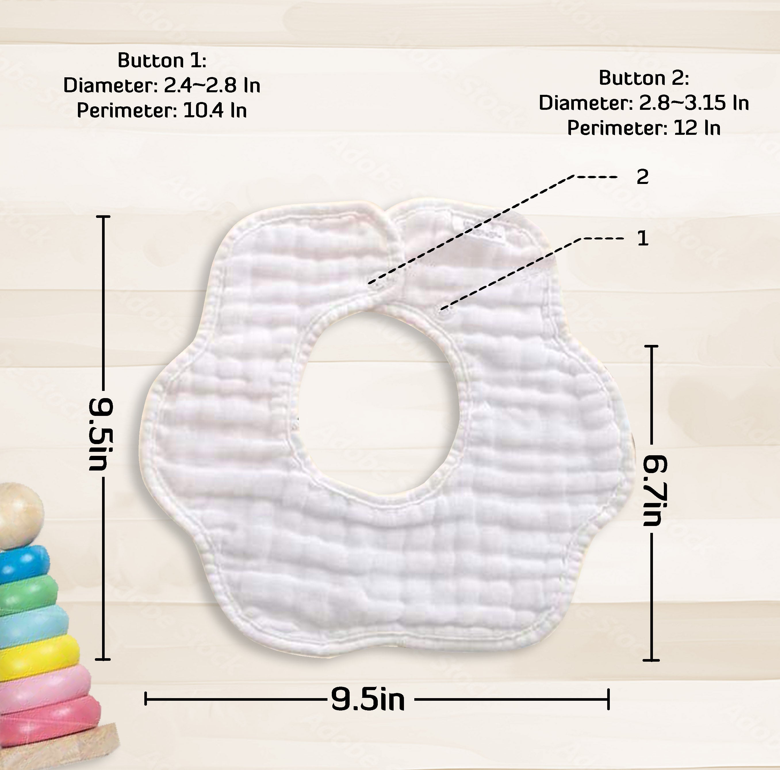 Soft Muslin Cotton Baby Bib Features