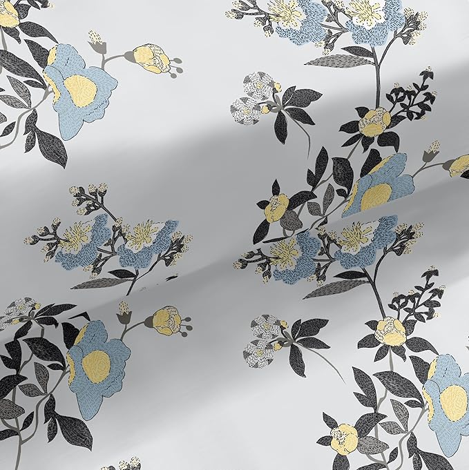 Summer Meadow Floral Glaze Cotton Bedsheet Double