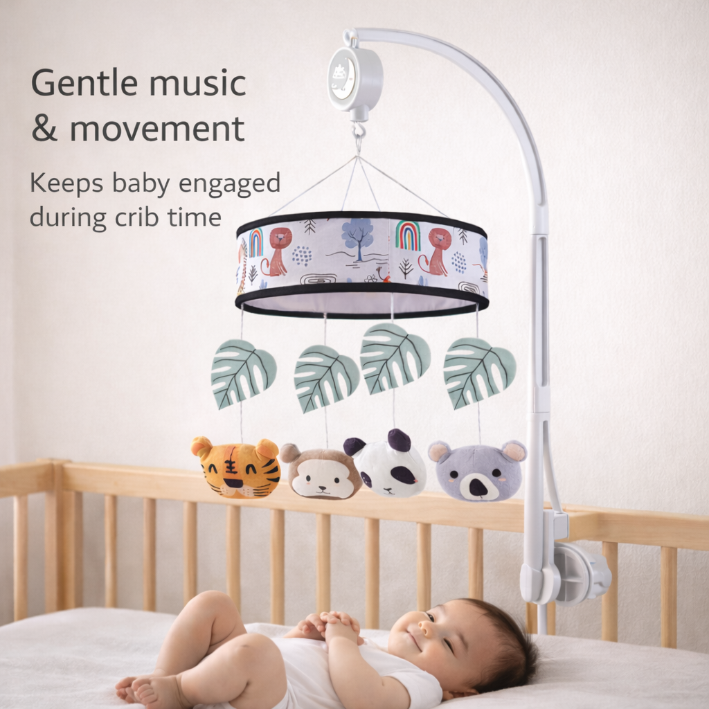 Baby Crib Hanging Toy with Music + 360° Rotation (Infant Circular - Crib Toy)