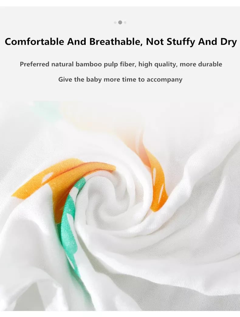 Water Seal Printed Bamboo Fibre Ultra-Thin Baby Swaddle Blankets | 110 x 110 cm