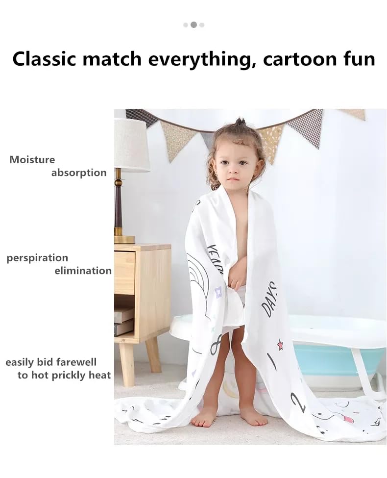 Koala Printed Bamboo Fibre Ultra-Thin Baby Swaddle Blankets | 110 x 110 cm