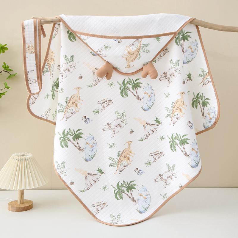 Baby Hooded Towel | 100% Muslin-Cotton (80x80 cm) | Ultra Soft & Absorbent Bath Towel for Infants & Toddler