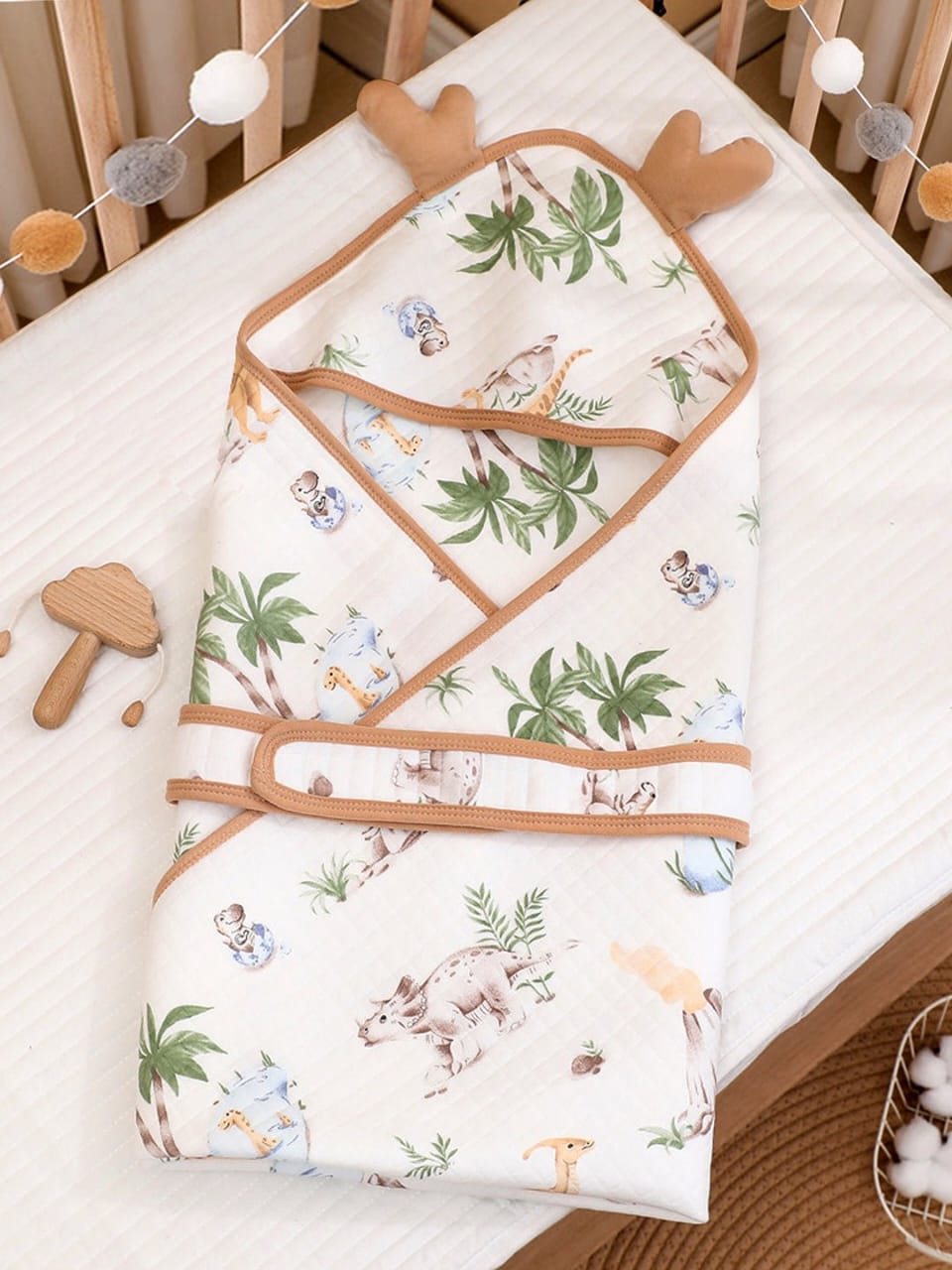 Baby Hooded Towel | 100% Muslin-Cotton (80x80 cm) | Ultra Soft & Absorbent Bath Towel for Infants & Toddler