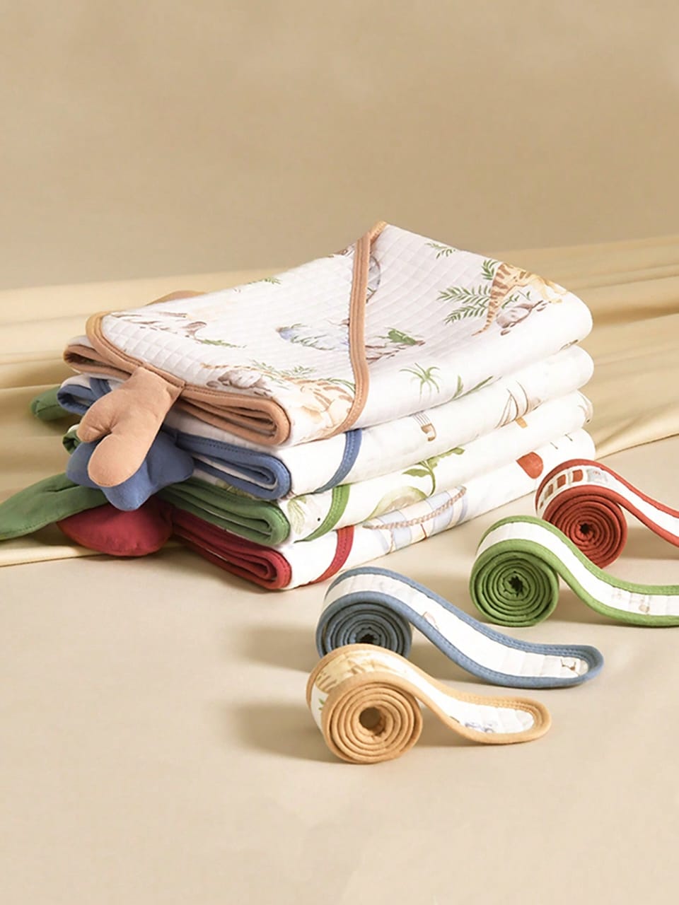 Baby Hooded Towel | 100% Muslin-Cotton (80x80 cm) | Ultra Soft & Absorbent Bath Towel for Infants & Toddler