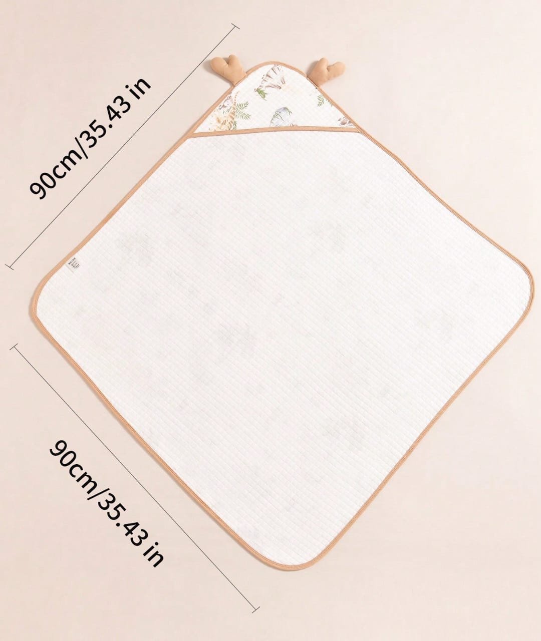 Baby Hooded Towel | 100% Muslin-Cotton (80x80 cm) | Ultra Soft & Absorbent Bath Towel for Infants & Toddler