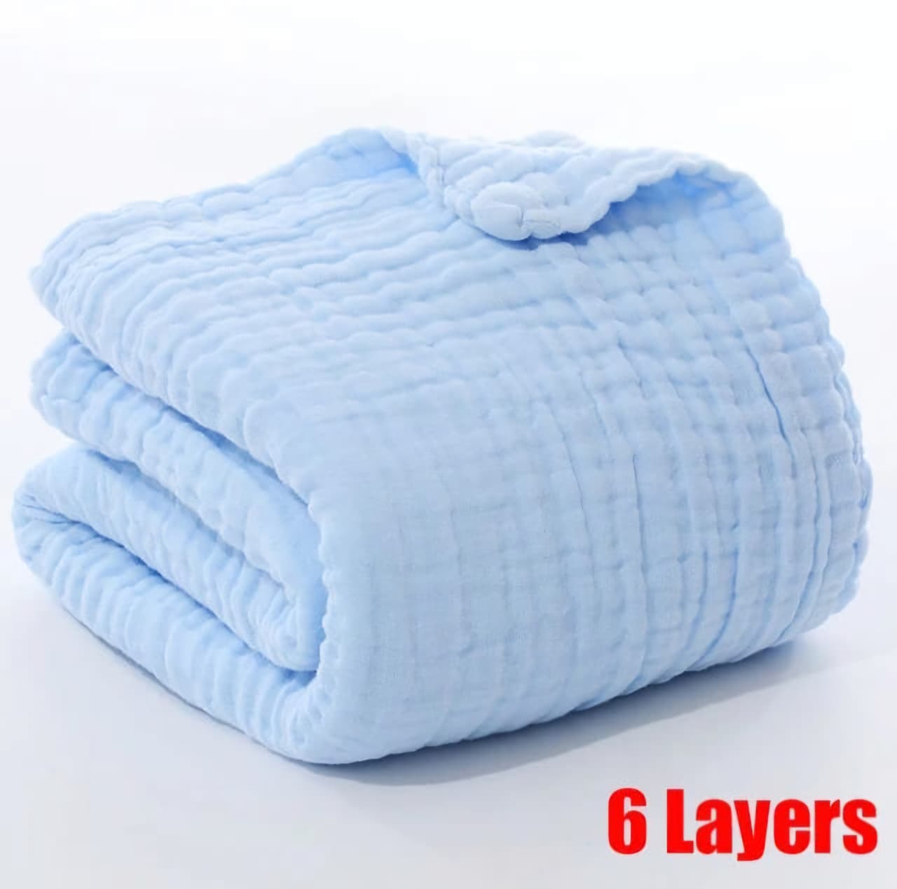 6 Layer Muslin Baby Bath Towel | 500 TC Super Soft & Highly Absorbent Wash Towel for Newborn | Extra Soft Muslin Cotton Towel for Kids, Boys & Girls