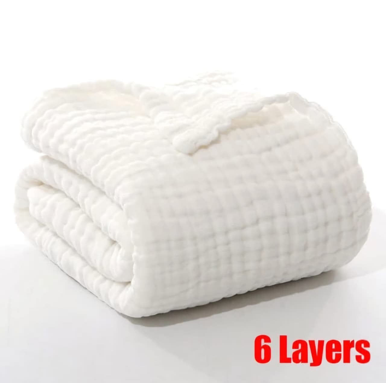 6 Layer Muslin Baby Bath Towel | 500 TC Super Soft & Highly Absorbent Wash Towel for Newborn | Extra Soft Muslin Cotton Towel for Kids, Boys & Girls