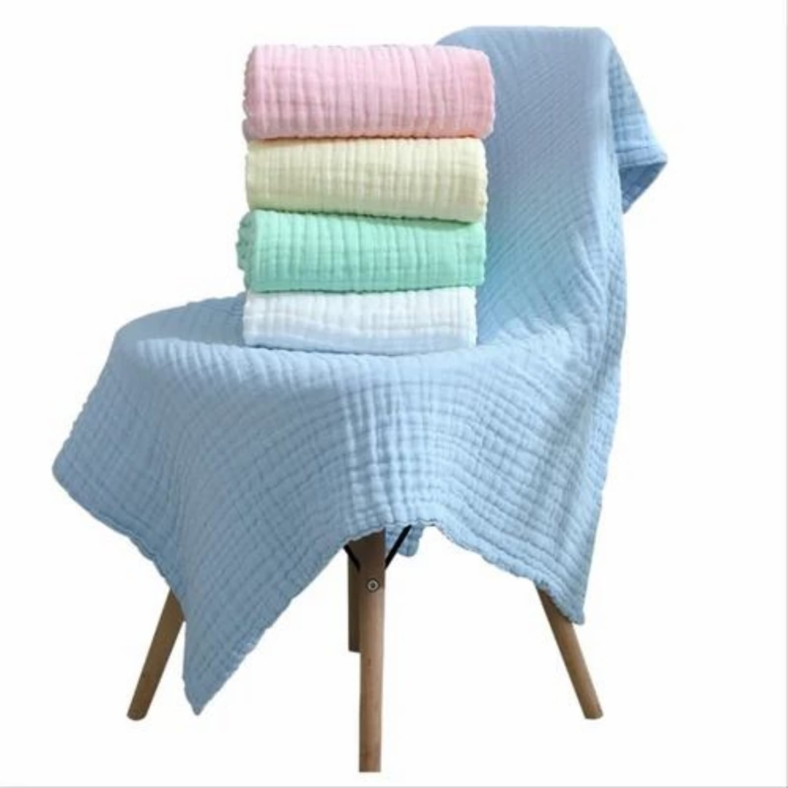 6 Layer Muslin Baby Bath Towel | 500 TC Super Soft & Highly Absorbent Wash Towel for Newborn | Extra Soft Muslin Cotton Towel for Kids, Boys & Girls