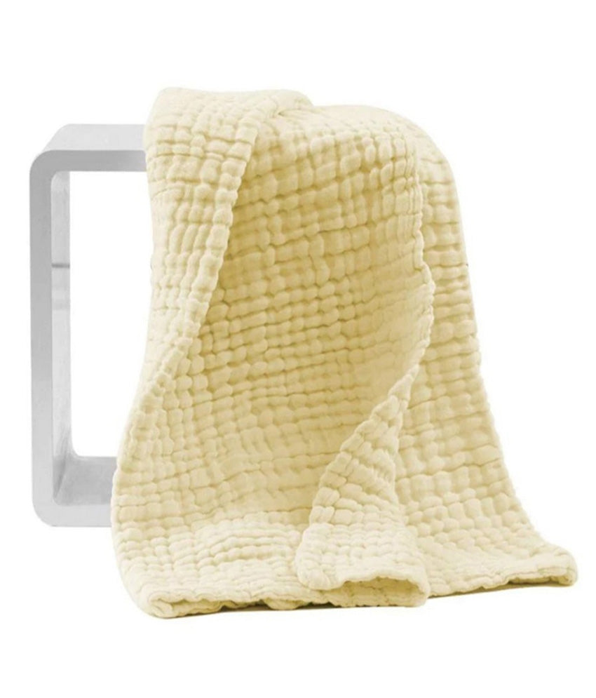 Yellow color cotton baby bath towel