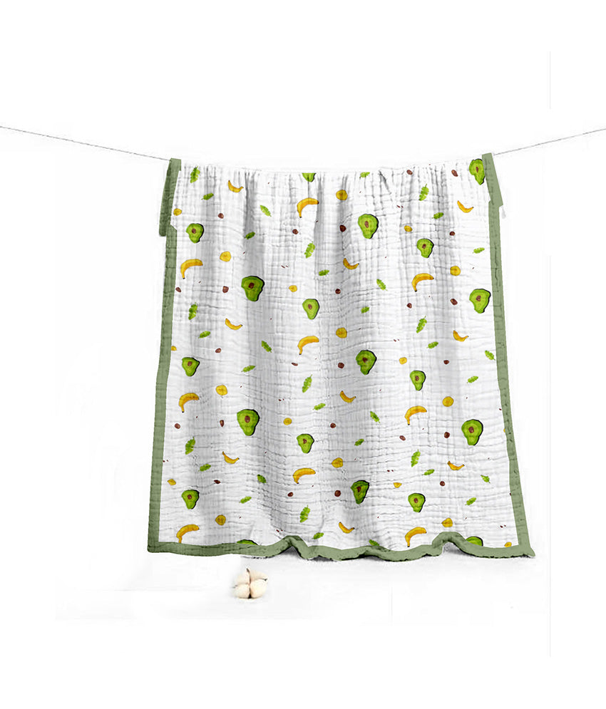 baby blanket with avocado pattern