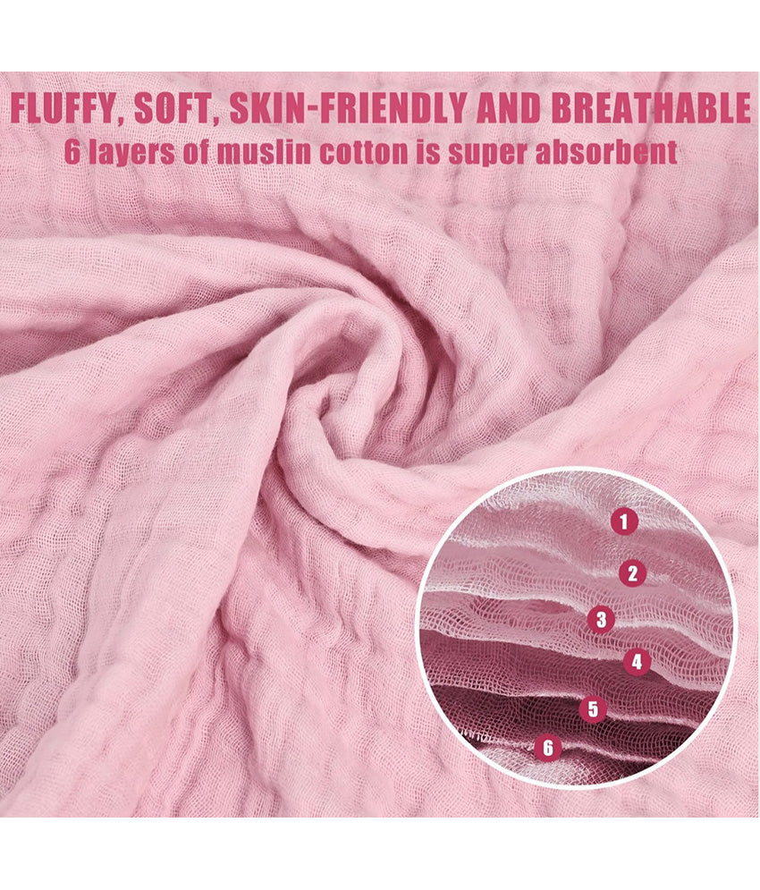 pink color cotton bath towel for baby